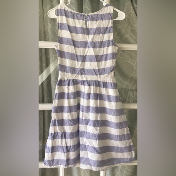 Beachlunchlounge linen cotton blend dress size XS blue and white striped VGUC - Picture 6 of 12